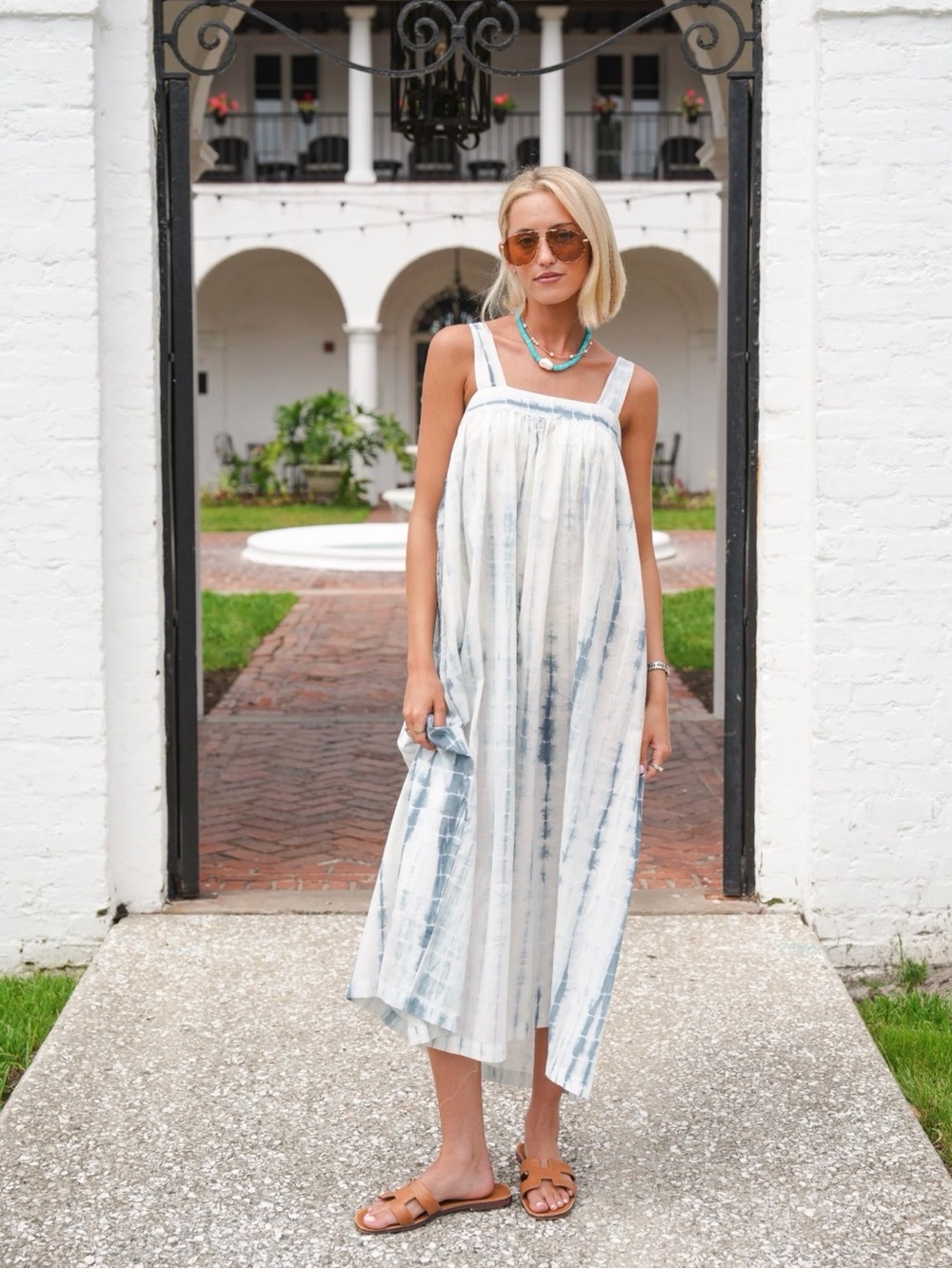 Darling Loungewear - Ocean Blue Tie Dye Maxi Dress